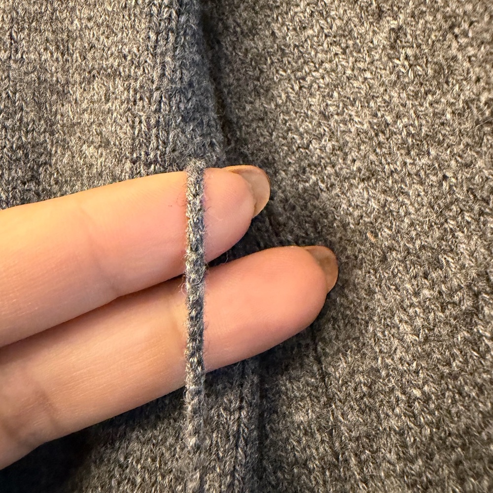 New House of CB Alaia Wrap Cardigan in color Grey Melange. - Picture 8 of 10